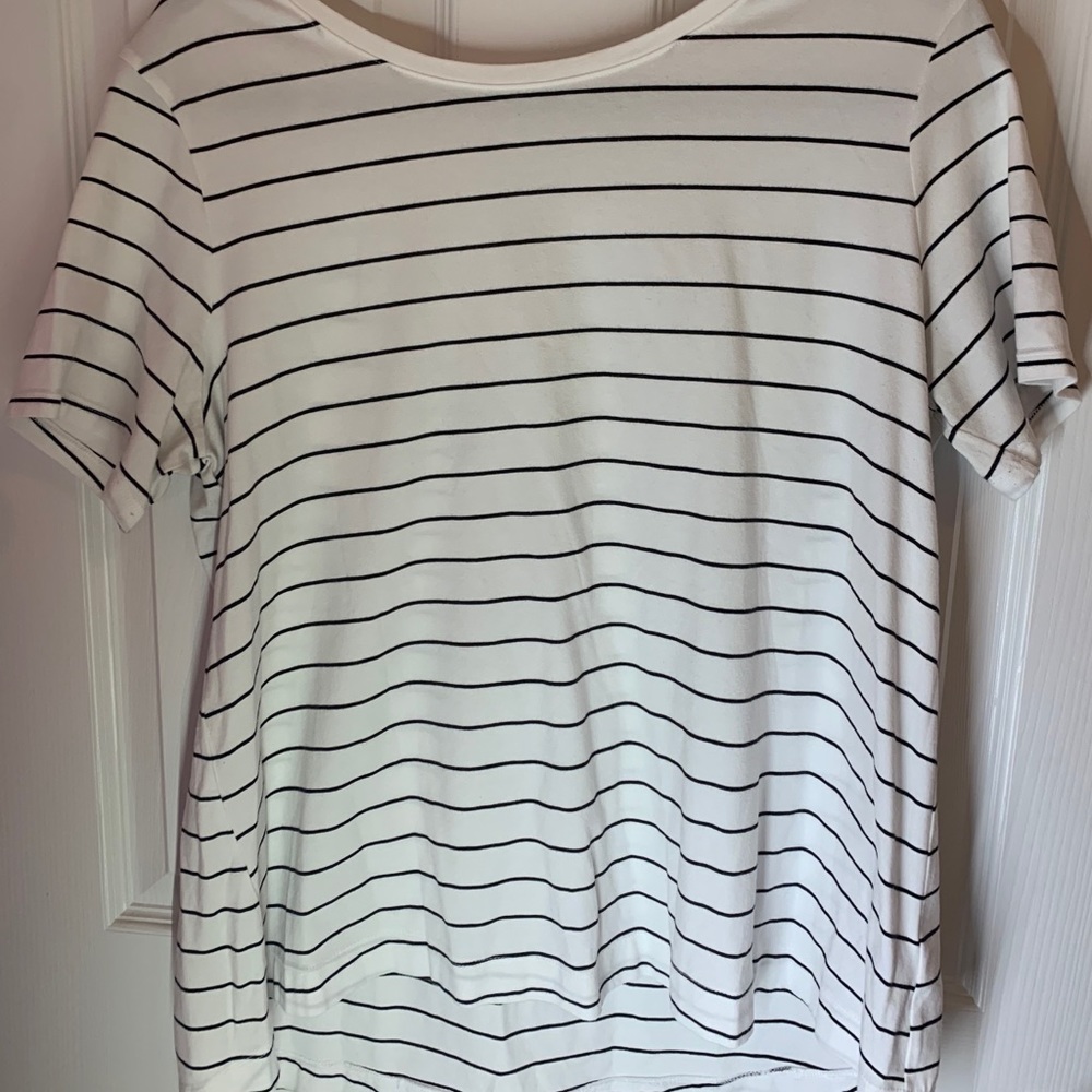 Black and White Thick Striped Shirt